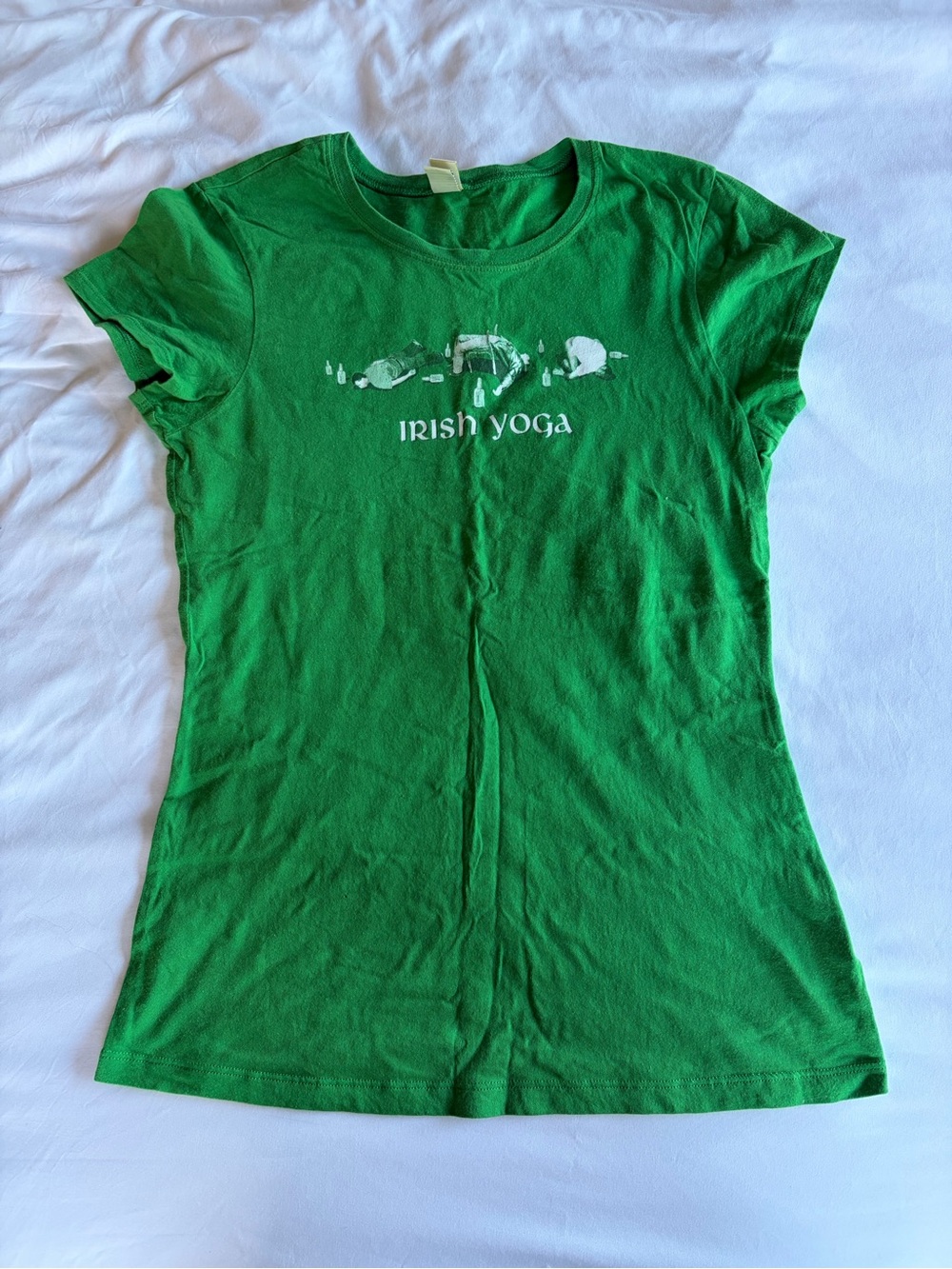 Green “Irish Yoga” Graphic T-Shirt
